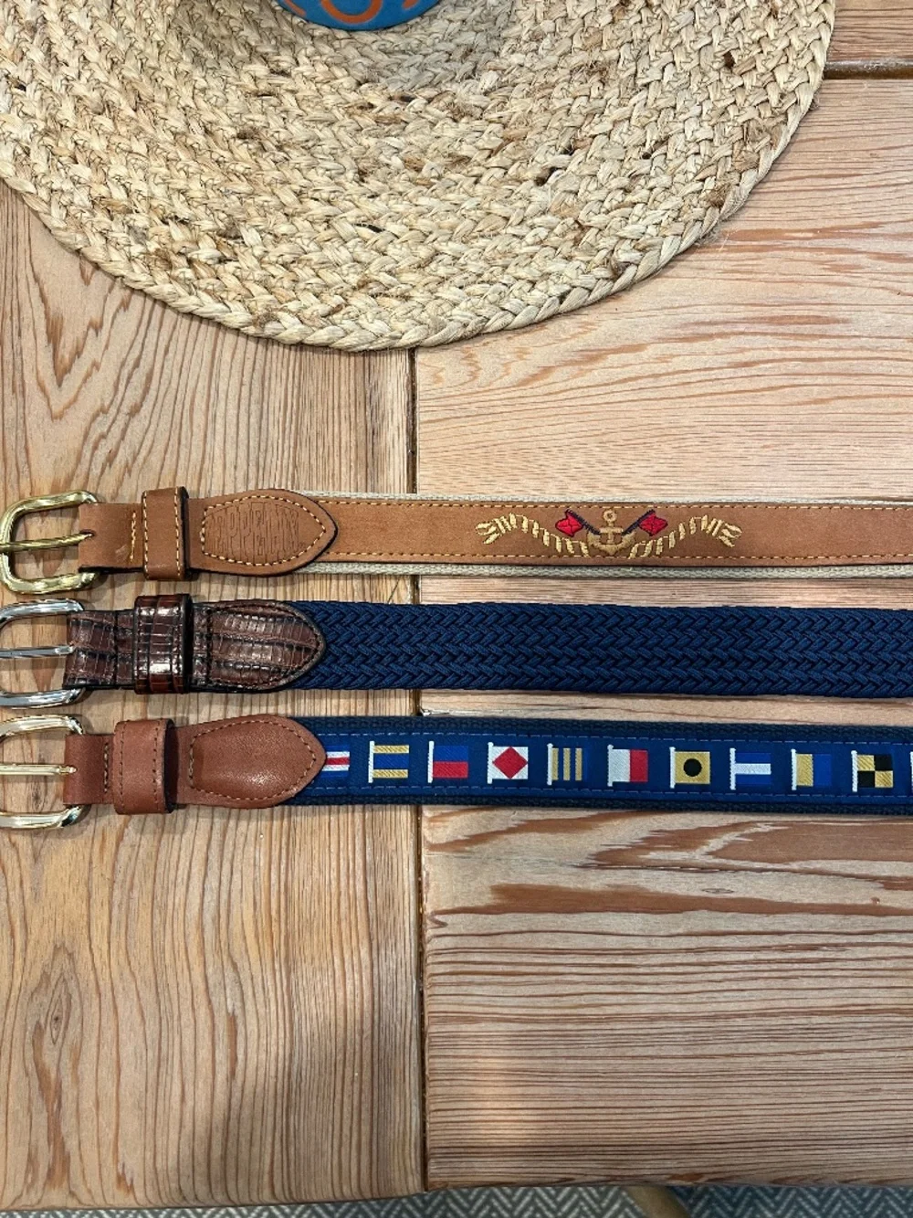 Lot Vineyard Vines and Zeppelin Belts 46